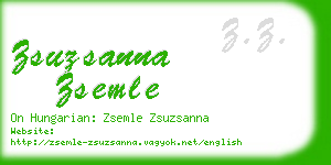 zsuzsanna zsemle business card